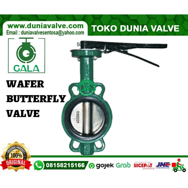 GALA WAFER BUTTERFLY VALVE DN80 3" INCH TYPE LEVER CAST IRON - ORIGINAL