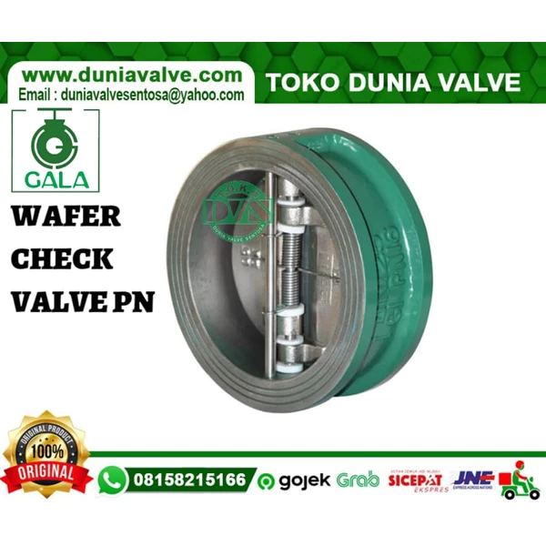GALA WAFER CHECK VALVE DN40 1/2" INCH CAST IRON DISC SS304 PN16